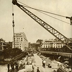 The rebuilding of Waterloo Bridge, London, 1934, (1935). Creator: Unknown
