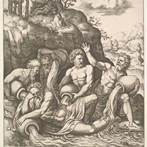 River gods consoling Peneus for the Loss of his Daughter, Daphne from The Story of Apo