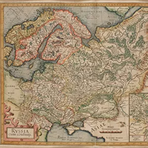 Russia cum Confinijs. Map of Russia, ca 1595