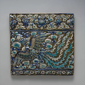 Tile with Image of Phoenix, Iran, late 13th century. Creator: Unknown