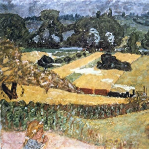 Train and Bardes, (Landscape with a Goods Train), 1909. Artist: Pierre Bonnard