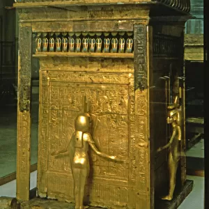 Treasure of Tutankhamun, canopic reliquary with four goddesses protecting the content