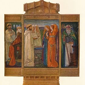 Triptych in Painted enamels: Scenes from the life of St. Patrick, 1903. Artist: Alexander Fisher