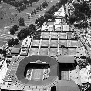 Aerial view of Wimbledon 1989