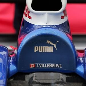 Formula One World Championship: The cockpit of the car of Jacques Villeneuve Sauber Petronas C24 in the pitalne