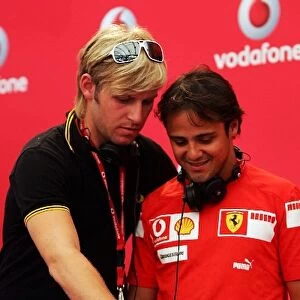 Formula One World Championship: DJ Felipe Massa Ferrari at a Vodafone music and football event