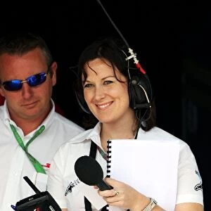 Formula One World Championship: Lee McKenzie BBC Radio 5 Live Presenter