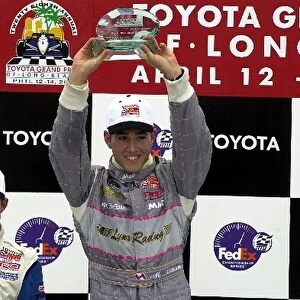 Michael Valiante wins his first Atlantic race at the Chevron Challenge of Long Beach. Toyota Grand Prix of Long Beach. Long Beach, Ca. 14 April, 2002