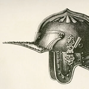 17Th Century Helmet, Said To Have Belonged To Oliver Cromwell. From The British Army: Its Origins, Progress And Equipment, Published 1868