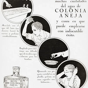 1920s Spanish advertisement for Colonia Aneja. From La Esfera, published 1921