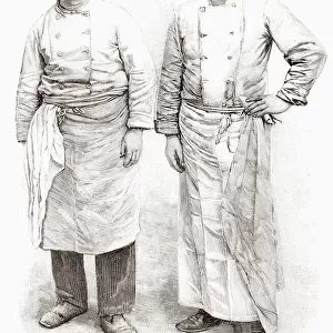 Two 19Th Century Chefs. From L illustration Published 1897