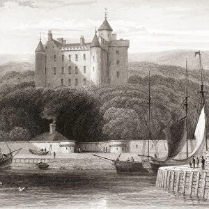 19th Century View Of Dunrobin Castle, Sutherland, Scotland. From Churtons Portrait And Lanscape Gallery, Published 1836