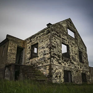 Abandoned house along the coast of the Snaefellsness Peninsula in a long exposure; Iceland
