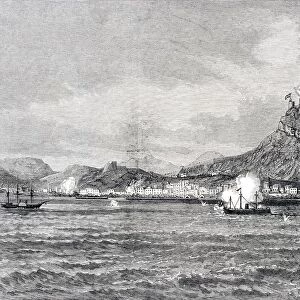 Bombardment Of Alicante Alicante Province Spain During 3Rd Carlist War From Illustrated London News October 11 1873