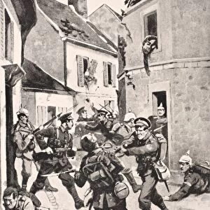 British And German Soldiers In Hand To Hand Fighting During Storming Of Loos France September 25 1915 From The War Illustrated Album Deluxe Published London 1916