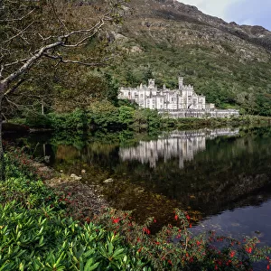 Building At The Waterfront, Kylemore Abbey, Connemara, County Galway, Republic Of Ireland