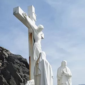 Calvary of the christ sculpture at slea head; Dingle, county kerry, ireland