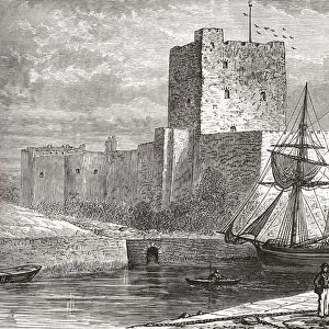 Carrickfergus Castle, Carrickfergus, County Antrim, Northern Ireland In The Late 19Th Century. From Our Own Country Published 1898