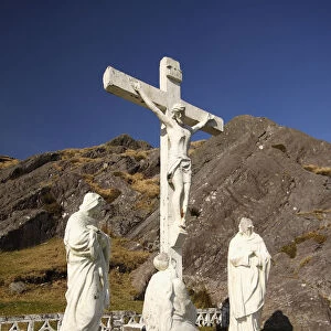 Crucifix And Holy Statues At The Top Of Healy Pass; County Cork, Ireland