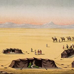 Our Desert Camp From A Painting By Charles Tyrwhitt-Drake. From The Book The Life Of Captain Sir Richard Burton, Volume I, By His Wife Isabel Burton, Published 1893