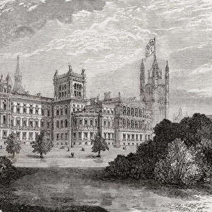 The Foreign Office seen from St. Jamess Park, London, England in the 19th century. From London Pictures, published 1890