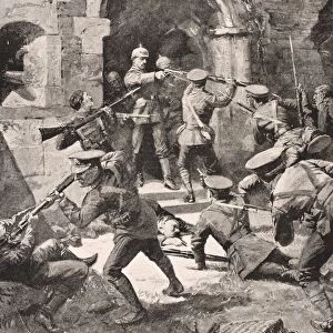 Hand To Hand Fighting As British Troops Attack German Defenders Of Chateau D hooge Near Ypres Belgium 1915 From The War Illustrated Album Deluxe Published London 1916