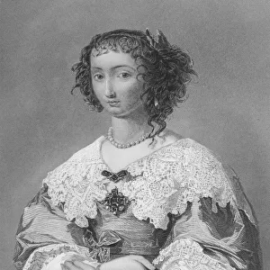 Henrietta-Maria, 1609-1669. Daughter Of Henry Iv Of France And Queen Of Charles I. W. J. Edwards After Augustus Egg From The Book The Queens Of England, Volume Ii By Sydney Wilmot. Published London Circa. 1890