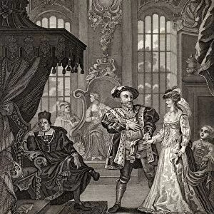 Henry The Eighth And Anna Boleyne Engraved By T Cooke After Hogarth From The Works Of Hogarth Published London 1833