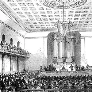 The Illustrated London News Etching From 1852, lecture On The Duke Of Wellington And His Times, At The Beaumont Institution, Mile-End. Illustration For The Illustrated London News, 11 December 1852