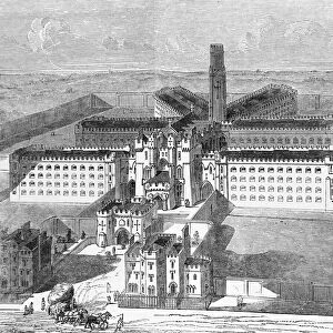 The Illustrated London News Etching From 1853. The New City Prison Holloway, london