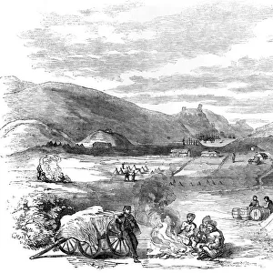 The Illustrated London News Etching From 1854. balaclava The Scene Of The Successful Calvalry Charge, Crimea War