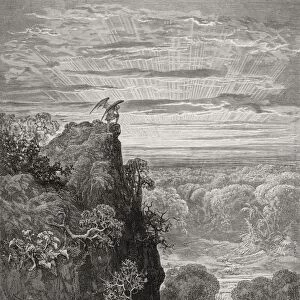Illustration By Gustave Dore 1832-1883 French Artist And Illustrator For Paradise Lost By John Milton Book Iv Lines 172 And 173