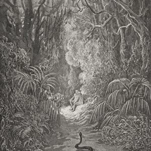 Illustration By Gustave Dore 1832-1883 French Artist And Illustrator For Paradise Lost By John Milton Book Ix Lines 434 And 435