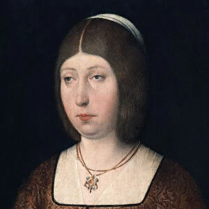 La reina Isabel la Catolica. Queen Isabella the Catholic, 1451-1504. Unknown artist. On display in the Museo Nacional del Prado Madrid, Spain