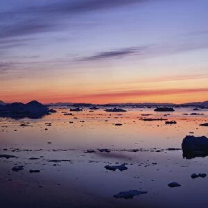 Landscapes, Sunset Over Icebergs