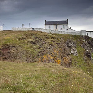 Lighthouse And Foghorn Along The Coast; St. Abbs Head Scottish Borders Scotland