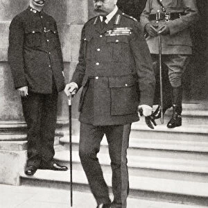 Lord Kitchener Leaving The War Office, London, England To Face His Critics, June 1916. Field Marshal Horatio Herbert Kitchener, 1st Earl Kitchener, 1850