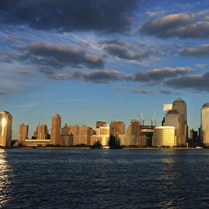 Lower Manhattan At Sunset, Viewed From Jersey City