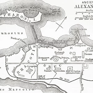 Map Of Ancient Alexandria, Egypt. From The Imperial Bible Dictionary, Published 1889