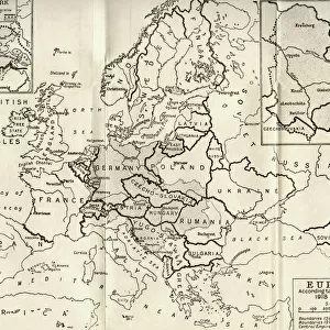 Map of Europe in 1815. From The Evolution of Modern Europe, 1453 - 1932, published 1933