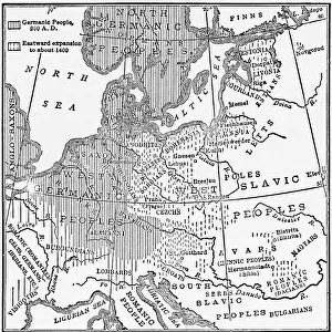 Map Europe Eastward Expansion Germans Before 900
