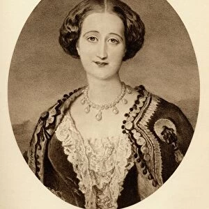 Maria Eugenia Ignacia Augustina Palafox De Guzman Portocarrero & Kirkpatrick 9Th Countess Of Teba 1826-1920. Empress Eugenie Consort Of France Wife Of Napoleon Iii From The Miniature By Sir W. K. Ross At Windsor Castle. From The Book "The Letters Of Queen Victoria 1854-1861 Vol Iii"Published 1907