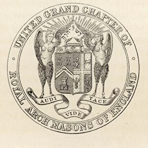 Masonic Seal United Grand Chapter London 1817 From The Book The History Of Freemasonry Volume Ii Published By Thomas C. Jack London 1883