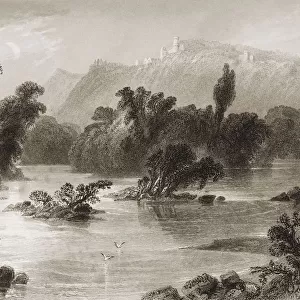 The Meeting Of The Waters, Vale Of Ovoca, Ireland. Drawn By W. H. Bartlett, Engraved By J. C. Bentley. From "The Scenery And Antiquities Of Ireland"By N. P. Willis And J. Stirling Coyne. Illustrated From Drawings By W. H. Bartlett. Published London C. 1841