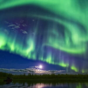 Northern Lights, Harding Lake, Fairbanks, Alaska, USA