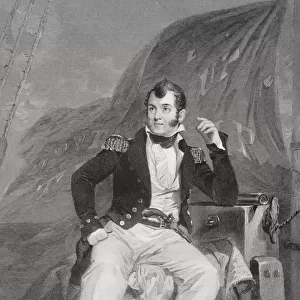 Oliver Hazard Perry 1785-1819. American Naval Officer In War Of 1812. Victor Against British In Battle Of Lake Erie. From Painting By Alonzo Chappel