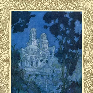 The Palace That To Heav n His Pillars Threw, And Kings The Forehead On His Threshold Drew - I Saw The Solitary Ringdove There, And "coo, Coo, Coo, "She Cried;And "coo, Coo, Coo. "Illustration By Edmund Dulac From The Rubaiyat Of Omar Khayyam, Published 1909
