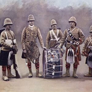 Private, Drummers, Piper And Bugler Of The Black Watch During The Second Boer War. From The Book South Africa And The Transvaal War By Louis Creswicke, Published 1900
