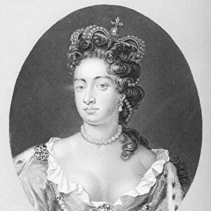 Queen Anne, 1665-1714 Queen Of Great Britain From 1702 To 1714. Second Daughter Of James Ii From The Book The Queens Of England, Volume Ii By Sydney Wilmot. Published London Circa. 1890