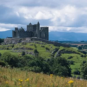 Rock Of Cashel, Co Tipperary, Ireland; Landscape With The Rock Of Cashel In The Distance